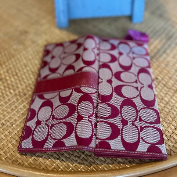 Y2K vintage Authentic Bi-Fold Coach Red Wallet - Picture 9 of 11